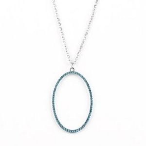 2pc SET Paparazzi Necklace and Earrings- Blue Stone